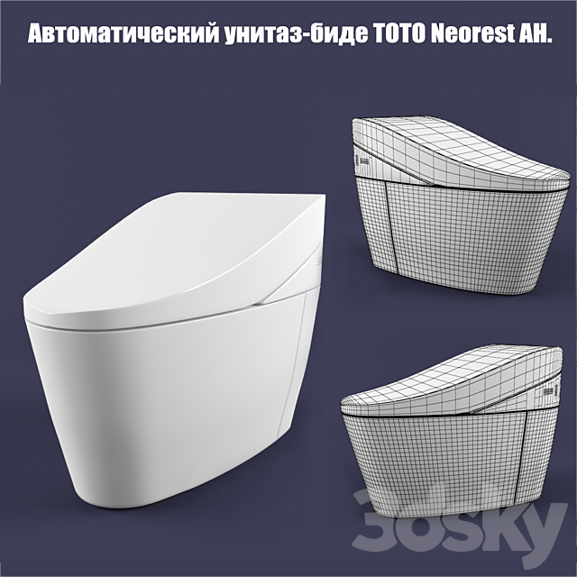 3d Models Toilet And Bidet Automatic Toilet Bidet Toto Neorest Ah