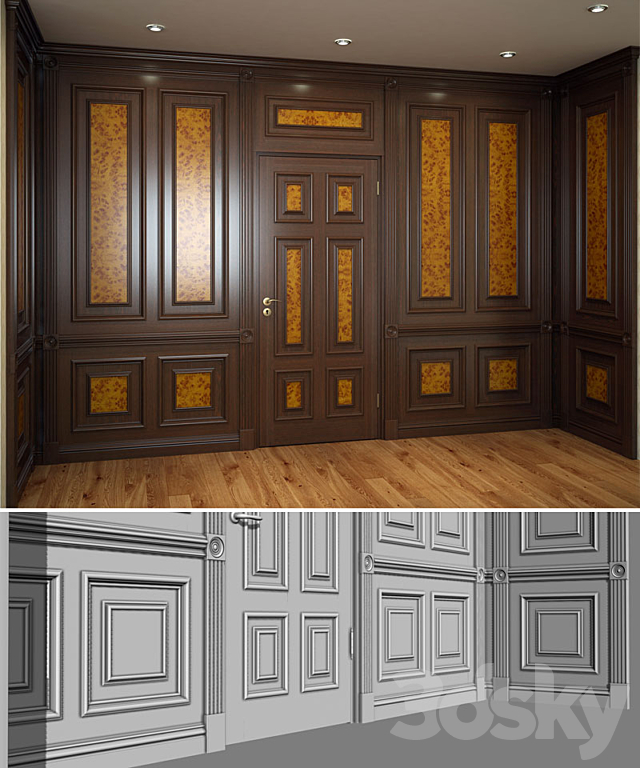3d Models Other Decorative Objects Wooden Wall Panels In The