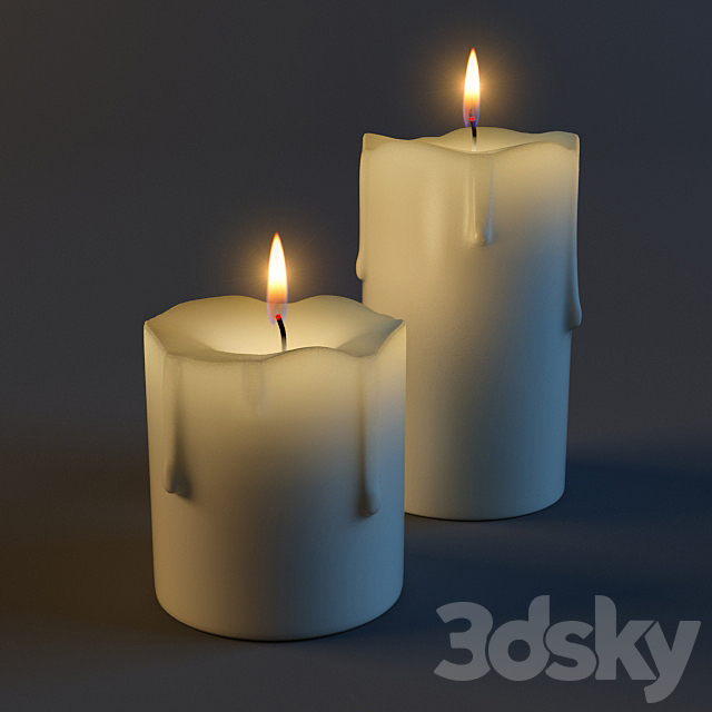 3d Models Other Decorative Objects Candle Diameter 90 Mm