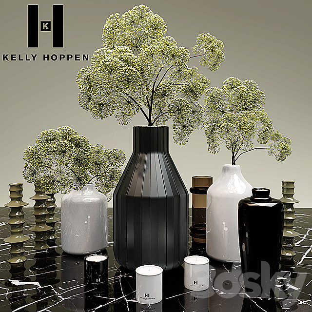 3d Models Decorative Set Plants And Vases Site Kelly Hoppen