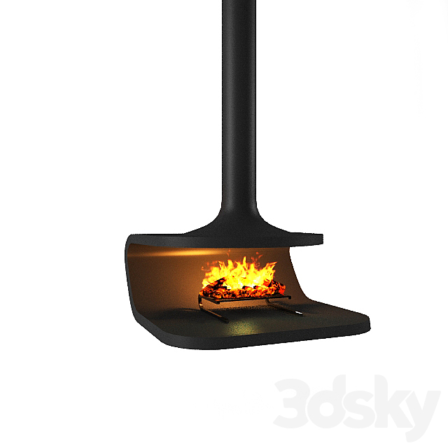 suspended fireplace 3d suspended fireplace 3d