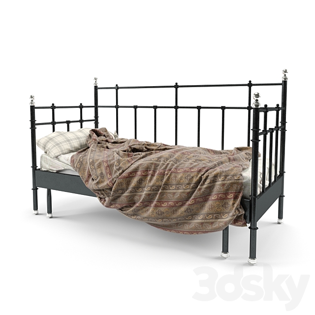 3d Models Bed Bed Ikea Svelvik