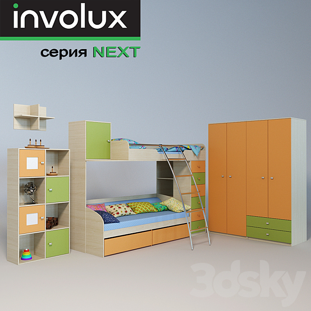 3d models: Full furniture set - A set of children's furniture INVOLUX ...