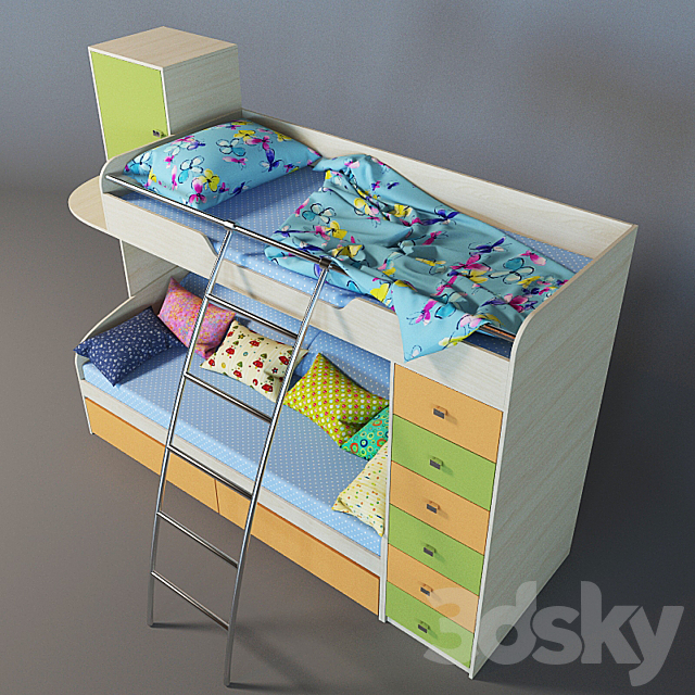3d models: Full furniture set - A set of children's furniture INVOLUX ...