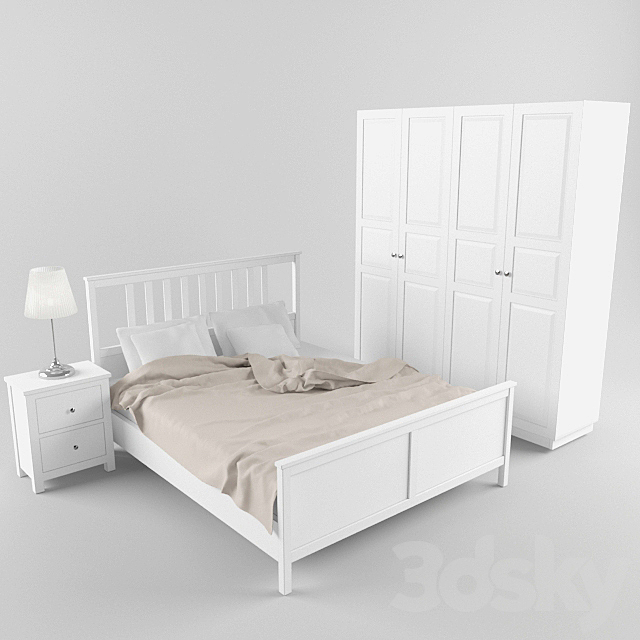 3d Models Bed Hemnes Bedroom Set