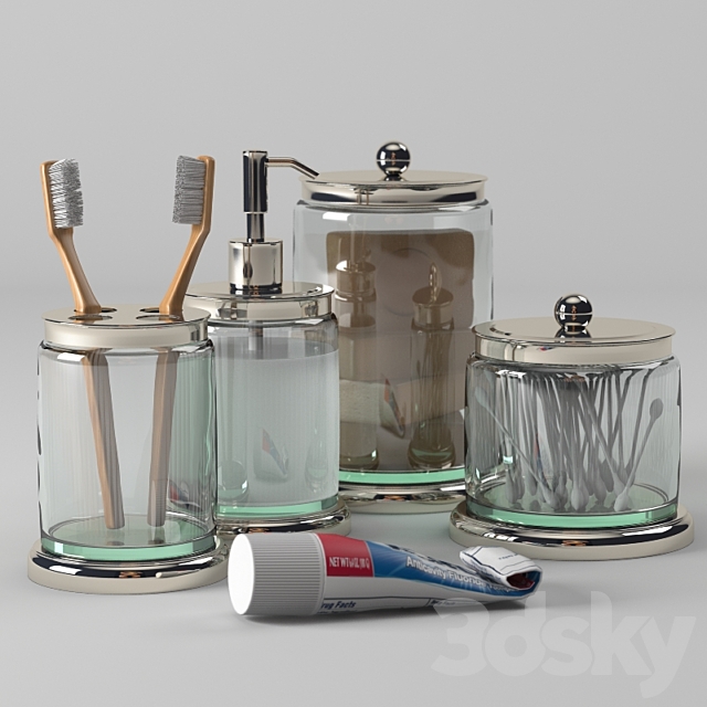 3d Models Bathroom Accessories Potterybarn Holden Bath Accessories