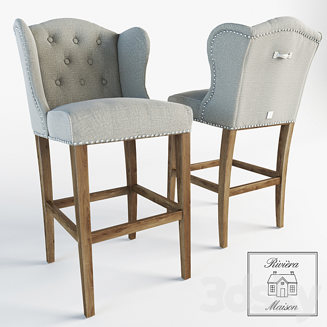 3d Models Chair Bar Stool Keith Lowback Riviera Maison