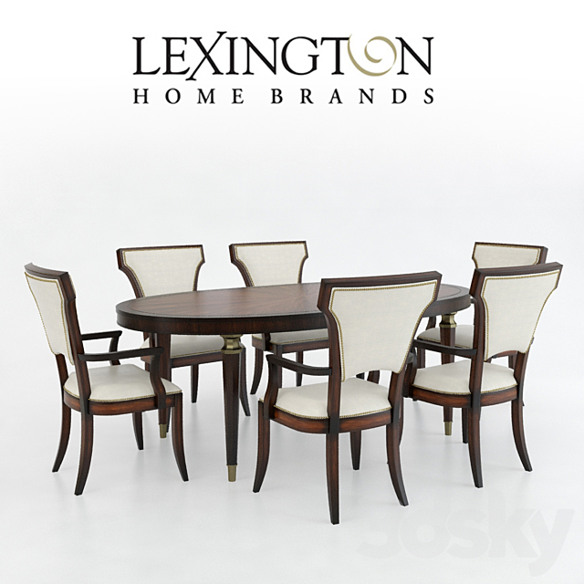 3d Models Table Chair Lexington Drake Oval Dining Table Seneca Chair