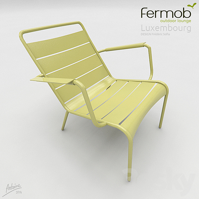 3d Models Chair Fermob Fauteuil Bas Luxembourg