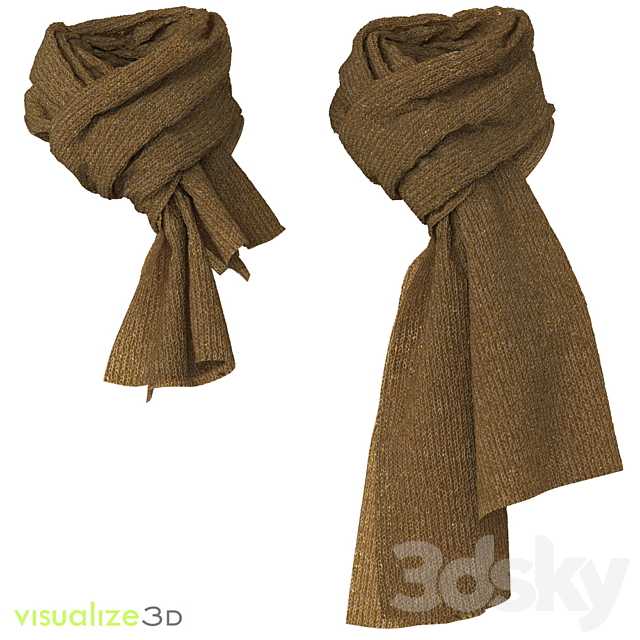 3d Models Clothes Wool Scarf