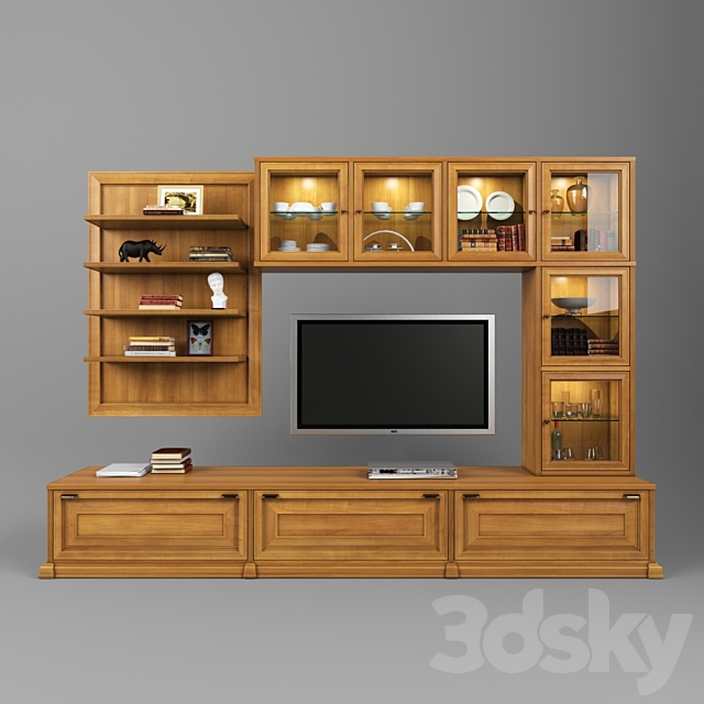 3d Models Tv Wall Mr Doors Tv Unit Classic