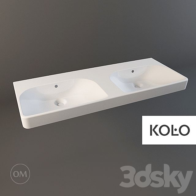3d Models Wash Basin Kolo Countertop Dobule Sink Traffic 120 Cm