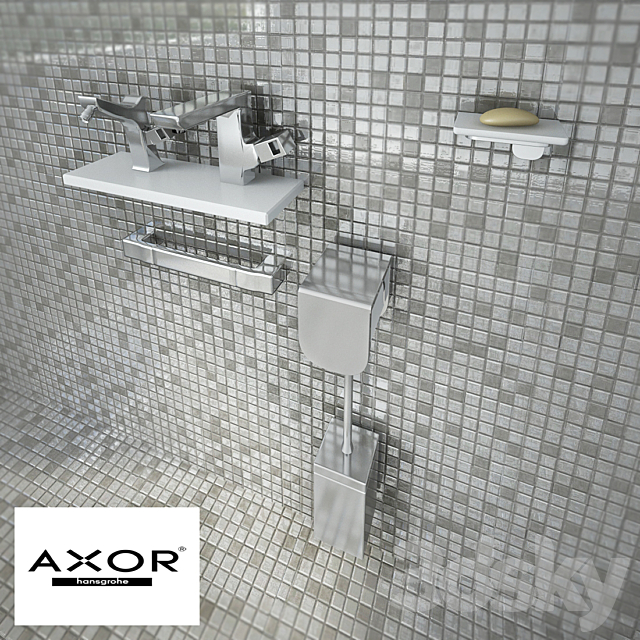 lilla typisk Kalkun Set Hansgrohe Axor Urquiola - Bathroom accessories - 3D Models - 3DSKY