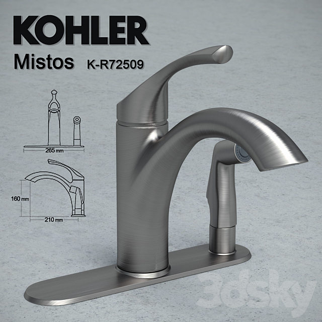 3d Models Faucet Kitchen Faucet Kohler Mistos K R72508 K R72509