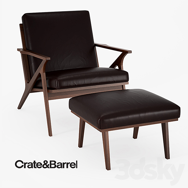 3d Models Arm Chair Cavett Leather Chair