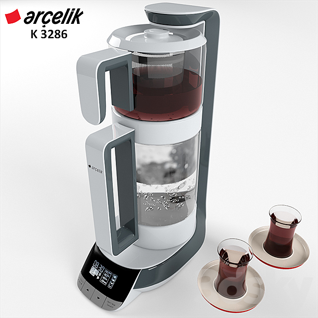 3d Models Kitchen Appliance Arcelik K 3286 Tea Kettle
