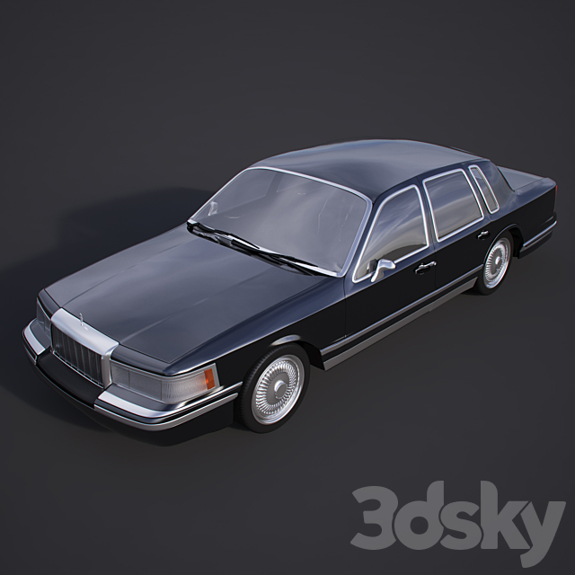 3d Models Transport Lincoln 1990 Th Towncar