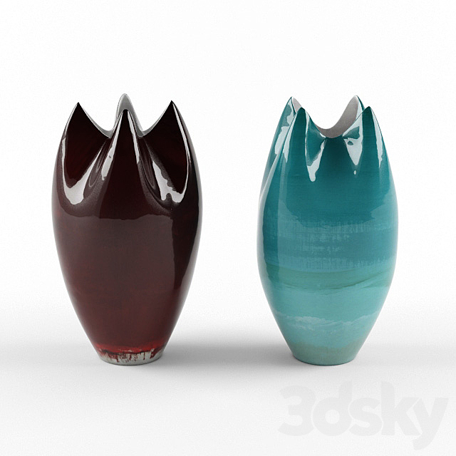 KELLY HOPPEN TALL PINCHED VASE Vase 3D Models