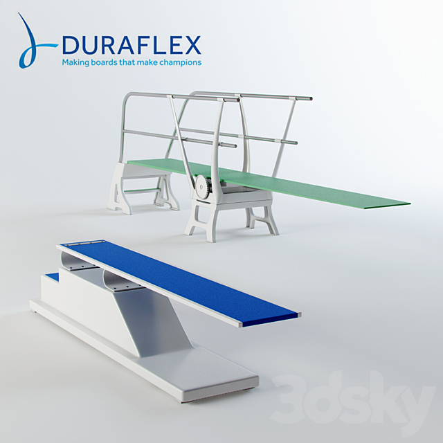 Duraflex diving boards 14 "/ Portable 300 Sports 3D Models