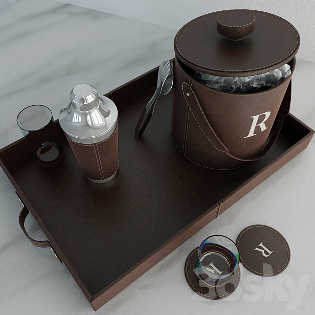 3d Models Other Kitchen Accessories Set Saddle Leather Bar Tool