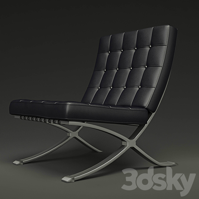 3d Models Arm Chair Barcelona Chair