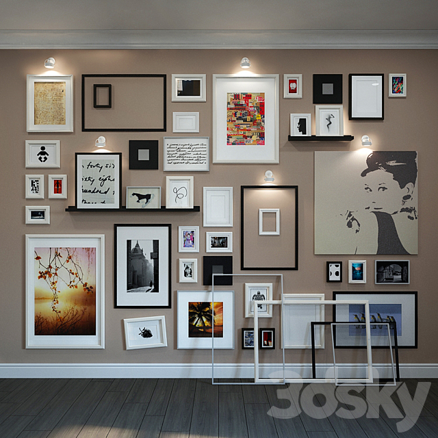 3d Models Frame Wall Composition Of The Frames Ikea