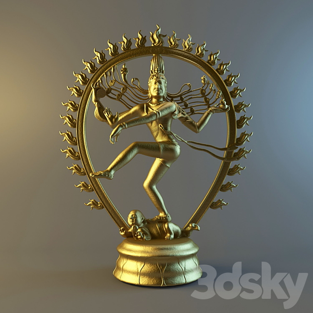 3d Models Sculpture Indian God Shiva Dancing