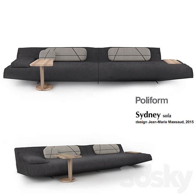 3d models: Sofa - Poliform - Sydney sofa Poliform is one of the most famous firms in the furniture sector of modern international design.