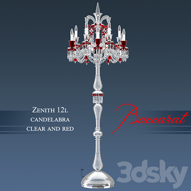 Baccarat Zenith 12l Candelabra Clear, Baccarat Floor Lamp