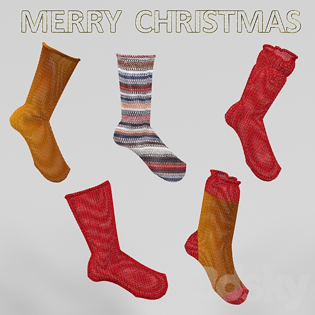 3d Models Other Decorative Objects Christmas Socks