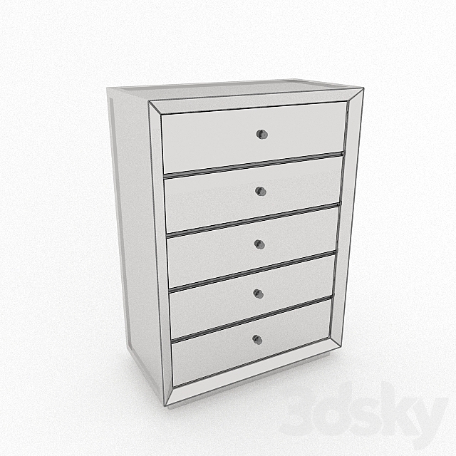 3d Models Sideboard Chest Of Drawer Omni Mirrored 5 Omni Mirrored 5 Drawer Chest