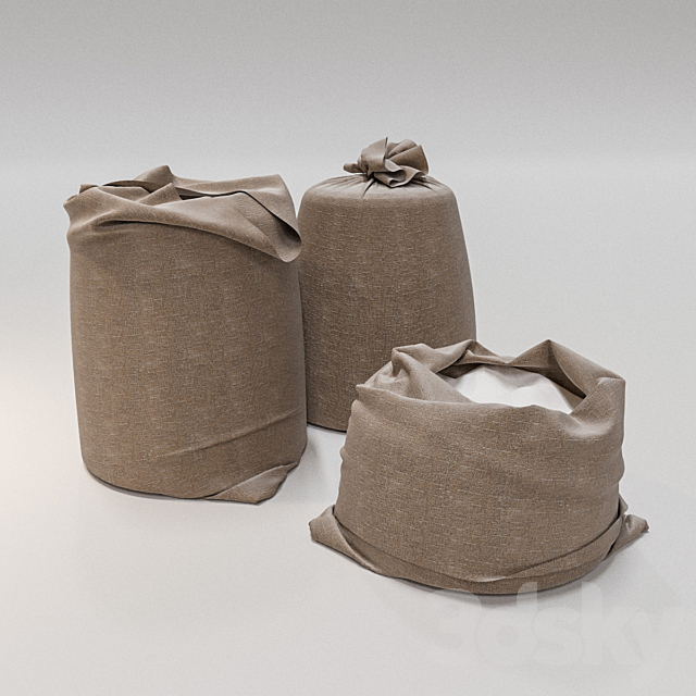 3d Models Miscellaneous A Bag Of Flour