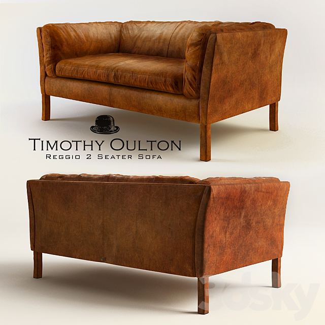Reggio 2 Seater Sofa Timothy Oulton, Timothy Oulton Leather Sofa