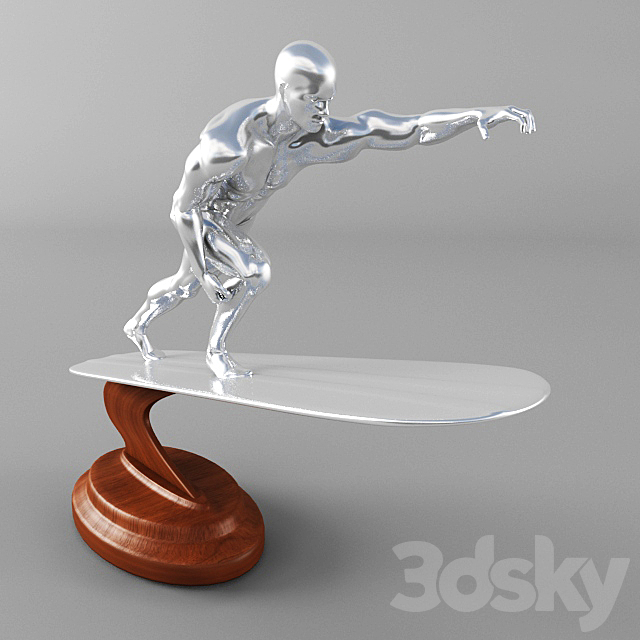 3d Models Sculpture Silver Surfer