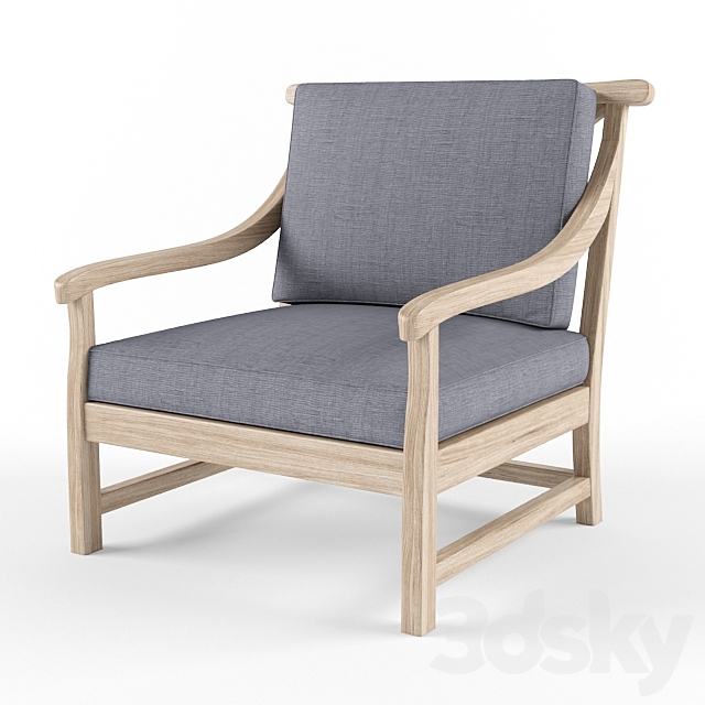 3d Models Arm Chair Restoration Hardware Saltram Lounge Chair