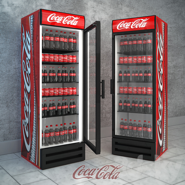 3d Models Shop Refrigerator Coca Cola