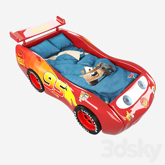 plastic lightning mcqueen bed
