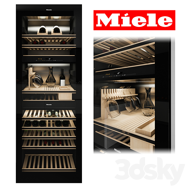 3d Models Kitchen Appliance Wine Fridge Miele Kwt 6832 Sgs