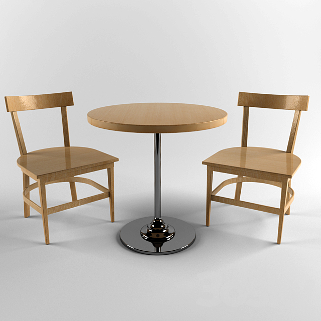 Cafe tables and chairs Chair 3D Models