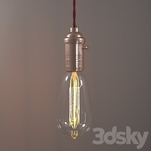 3d Models Chandelier Edison Light Bulb
