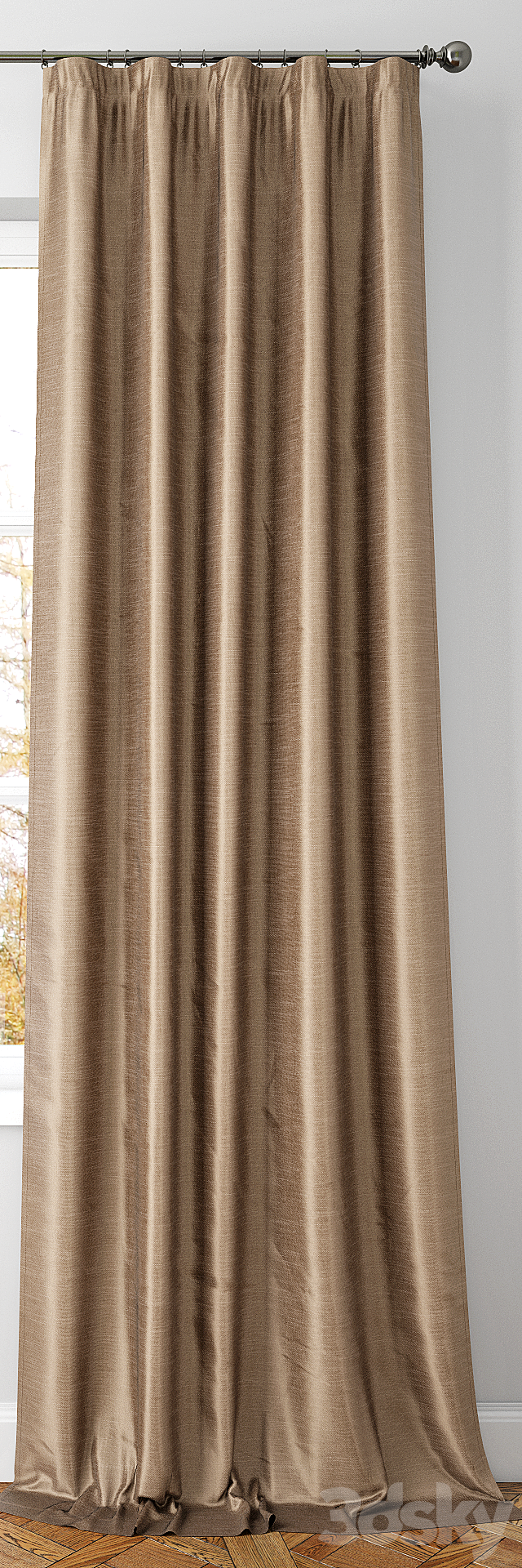3d Models Curtain Dupioni Silk Drape Pottery Barn