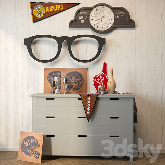 3d Models Miscellaneous Pottery Barn Teen Set