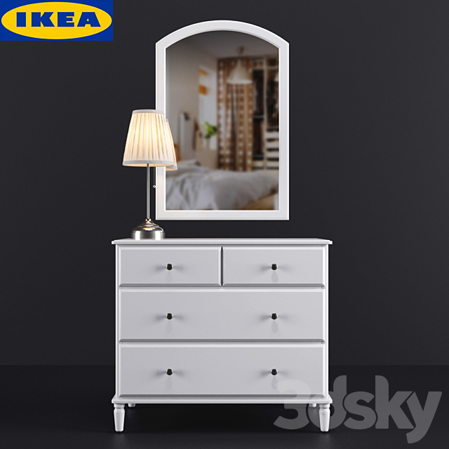 3d Models Sideboard Chest Of Drawer Ikea Tyssedal Chest 4 Drawers