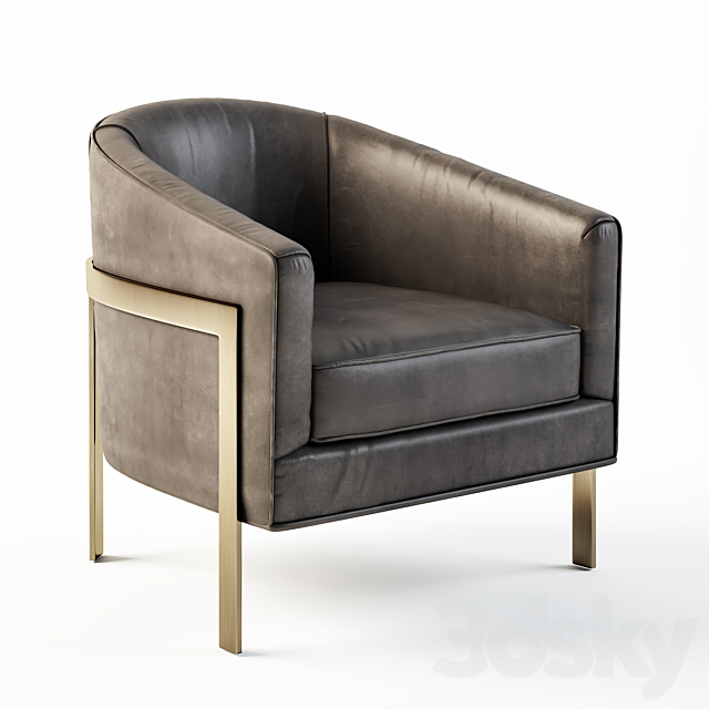 3d models: Arm chair - RH REGINALD LEATHER CHAIR