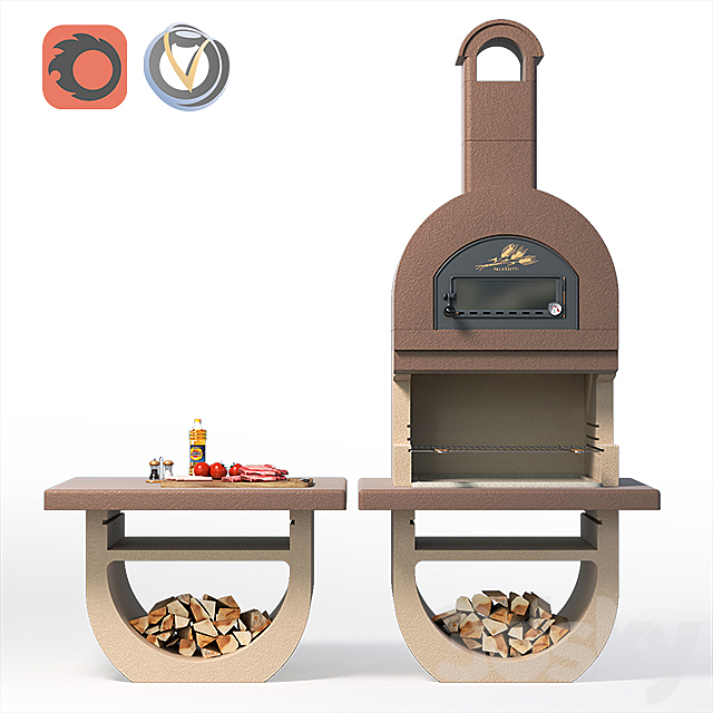 3d Models Barbecue And Grill Barbecue Palazzetti Diva