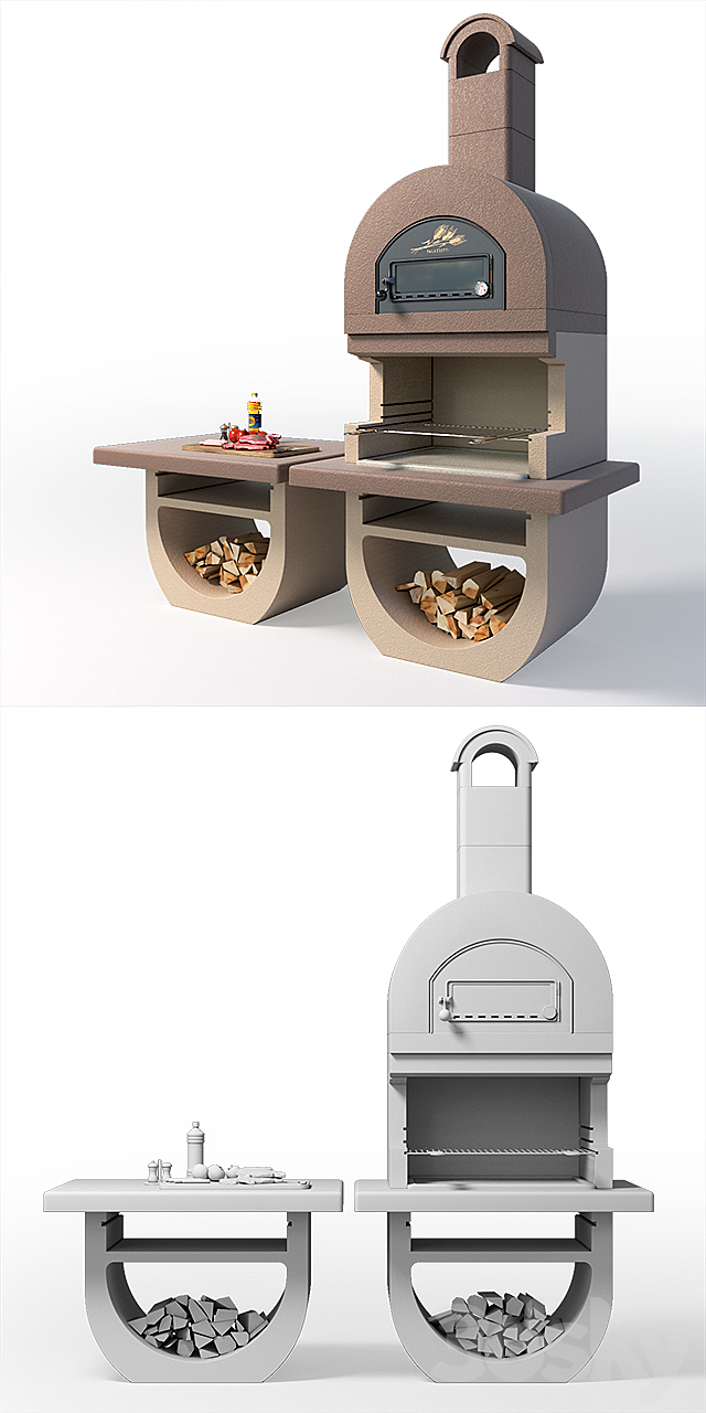 3d Models Barbecue And Grill Barbecue Palazzetti Diva