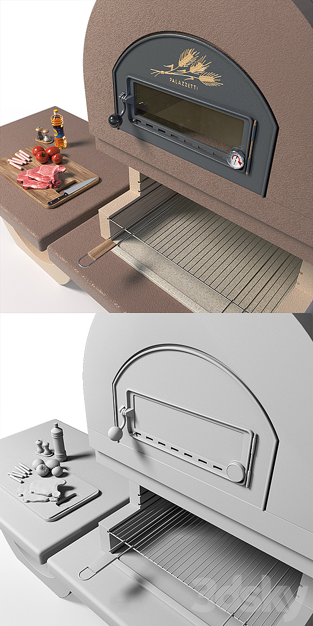 3d Models Barbecue And Grill Barbecue Palazzetti Diva