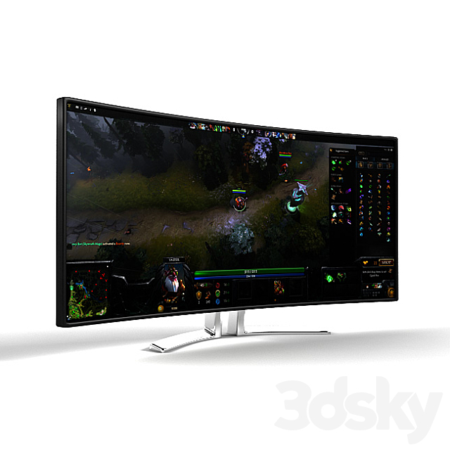 3d Models Pc Other Electronics Curved Ultrawide Monitor