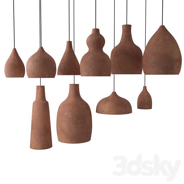 lamps of clay - Pendant light - 3D Models