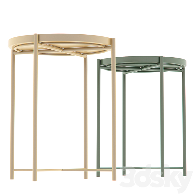 3d Models Table Table Gladio Gladom Tray Table Ikea Green